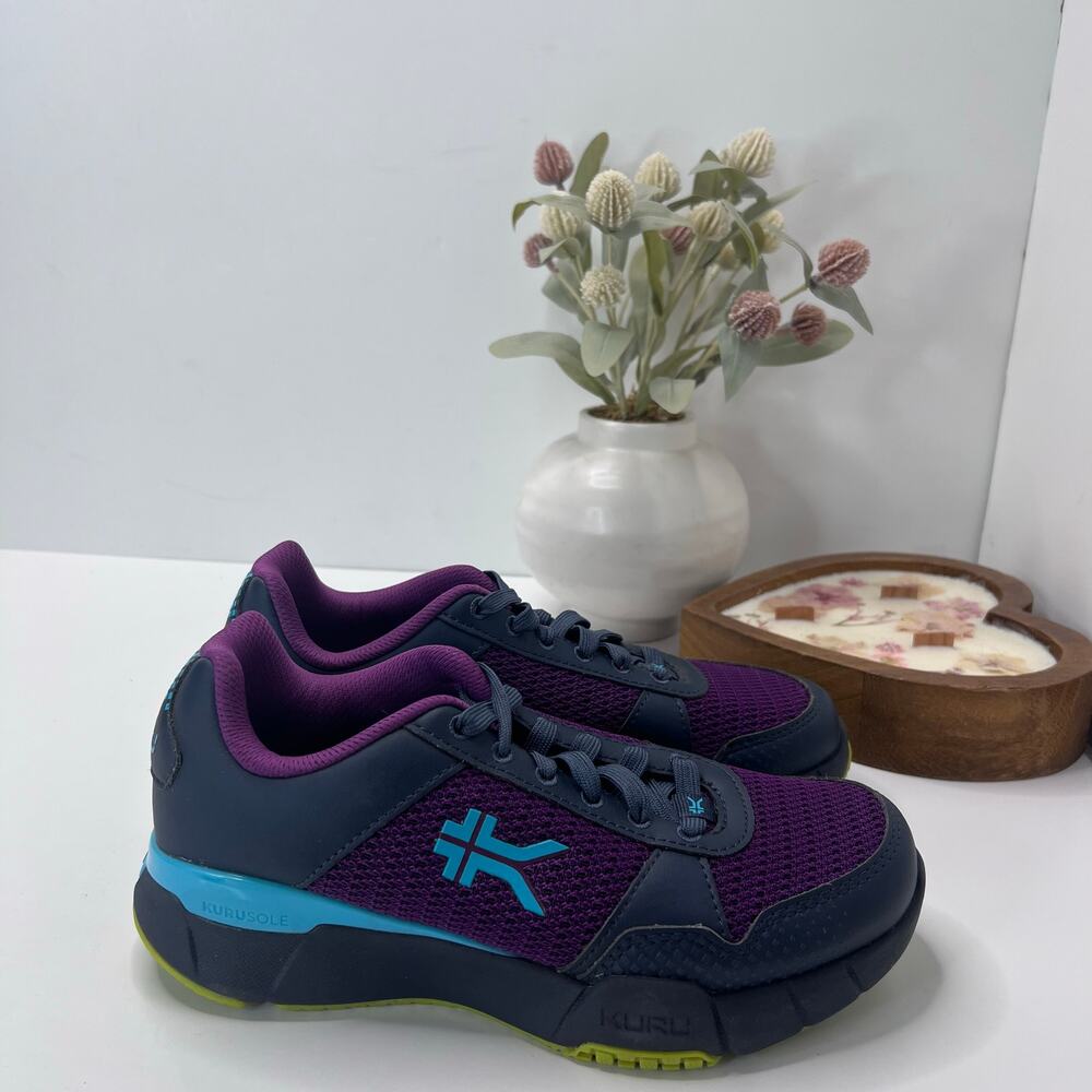 Kuru Quantum 2.0 Walking Comfort Sneaker Electric Grape Blue Women 7M NWB